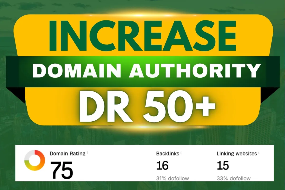 I will increase domain rating dr 75 seo dofollow backlinks