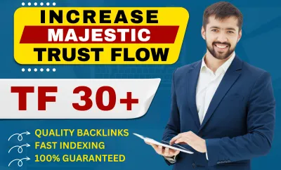 I will increase majestic trust flow tf 30 plus
